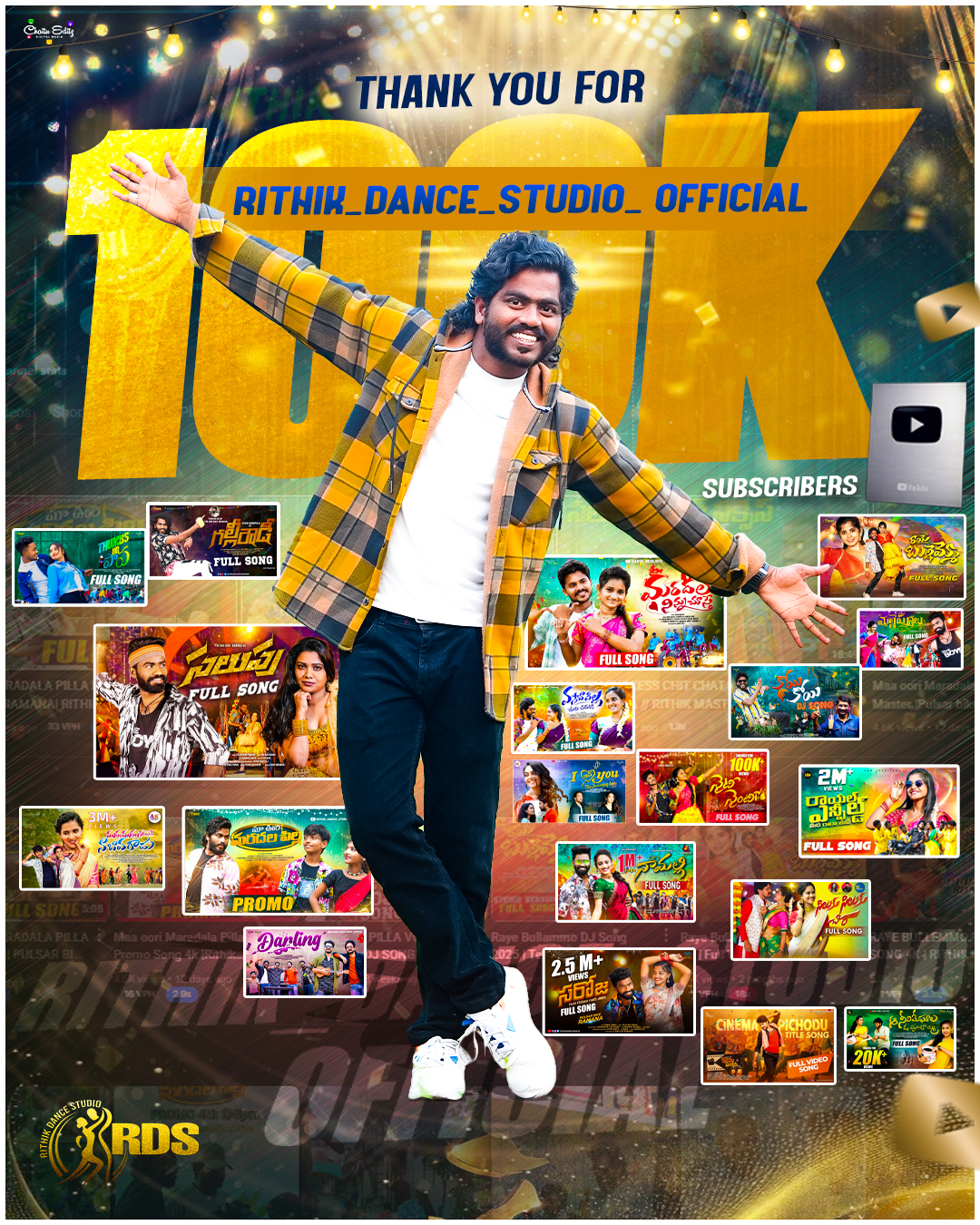 Rithik Dance Studio 100k Poster